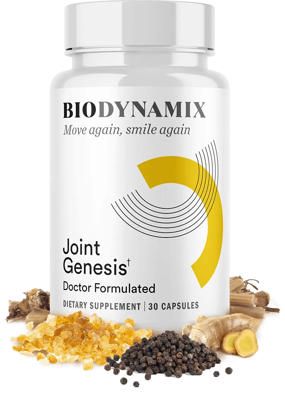 Joint Genesis supplement benefits – reduced stiffness, improved flexibility, joint comfort for adults 40+